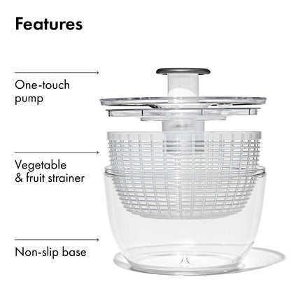 OXO Good Grips Good Grips Salad Spinner, 10.25-Inch Clear - Available at All In One Marketplace Canada