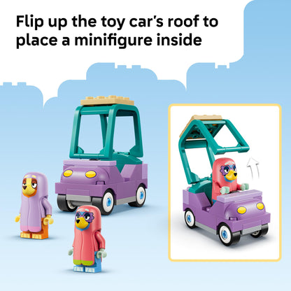 LEGO Bluey Grannies with Bingo and Bluey - Building Toy for Girls & Boys, Ages 4+ - Toddler Car & Playset with 2 Characters - Gift for Birthdays - 11216 LEGO