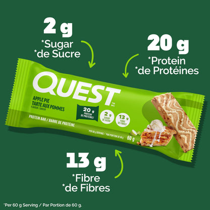 Quest Nutrition Apple Pie Flavored Protein Bar, High Protein, High Fibre, Gluten Free, 12ct 🍁 All In One Marketplace Canada