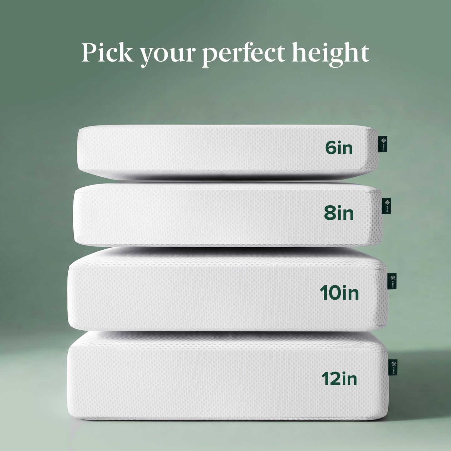 Zinus Twin Mattress - 10 Inch Green Tea Cooling Gel Memory Foam Mattress, Pressure Relief, for Cool Sleep, CertiPUR-US Certified Foam, Mattress in a Box, 10-Year Warranty, Twin Size