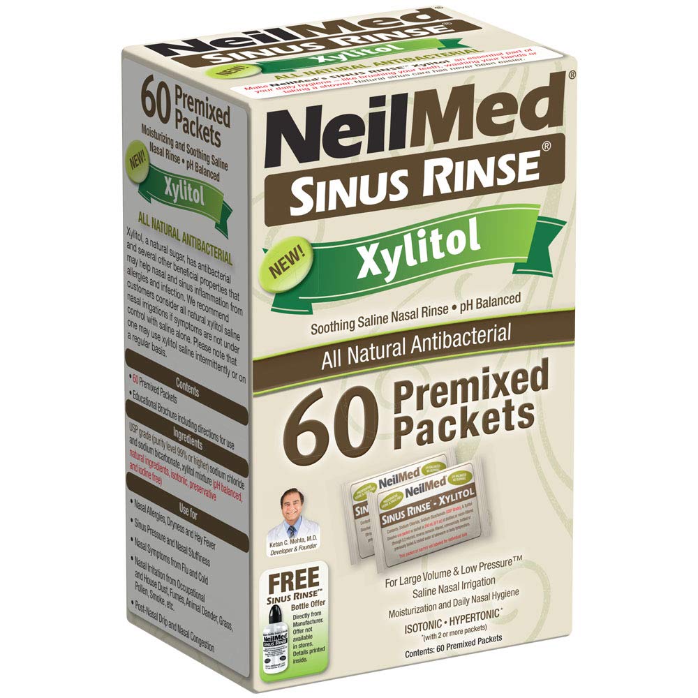 NeilMed Sinus Rinse Premixed Refill Packets with Xylitol, 60ct. NeilMed