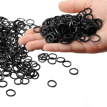 Mini Rubber Bands, 1000 Pcs Small Hair Elastics, Elastic Hair Ties for Making Hairstyle, Black - Available at All In One Marketplace Canada