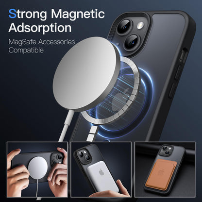 JETech Magnetic Matte Case for iPhone 15, Black