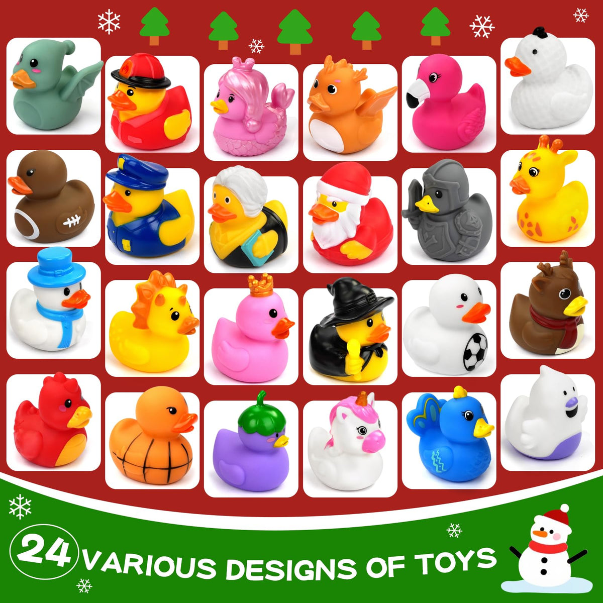 Advent Calendar 2026 Rubber Duck for Kids Toddler Baby 24 Days of Christmas Countdown Toys for Kids Boys and Girls Christmas Party Favors Gifts 🍁 All In One Marketplace Canada