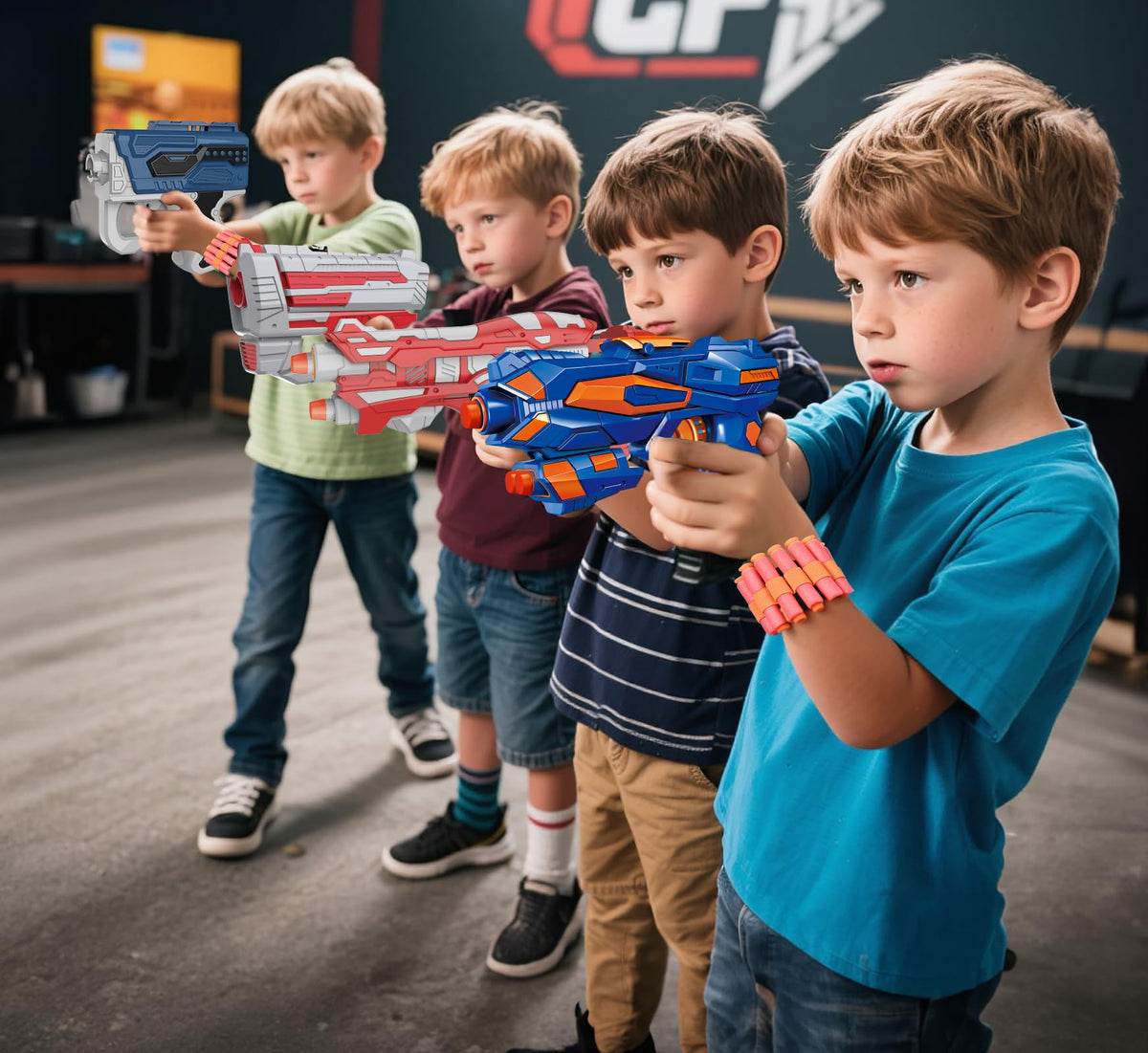 Kasebro 4 Pack Blaster Set for Kids Team Battle with 80 Darts & Wrist Bands 🍁 All In One Marketplace Canada