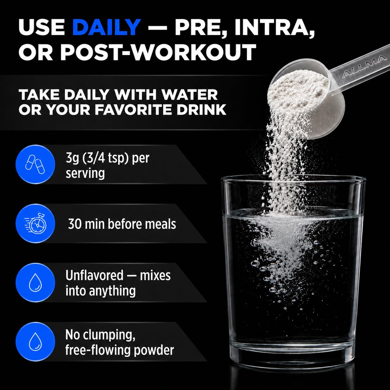 ALLMAX Nutrition 100% pharmaceutical grade maximum strength + absorption Taurine, 400g - Available at All In One Marketplace Canada
