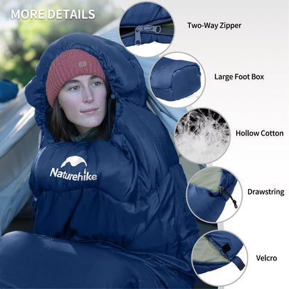 Naturehike Mummy Backpacking Sleeping Bag for Cold Weather, Winter Camping Sleeping Bag for Adults, Cotton Comfortable Sleeping Bag for Hiking,Climbing,Travelling 🍁 All In One Marketplace Canada