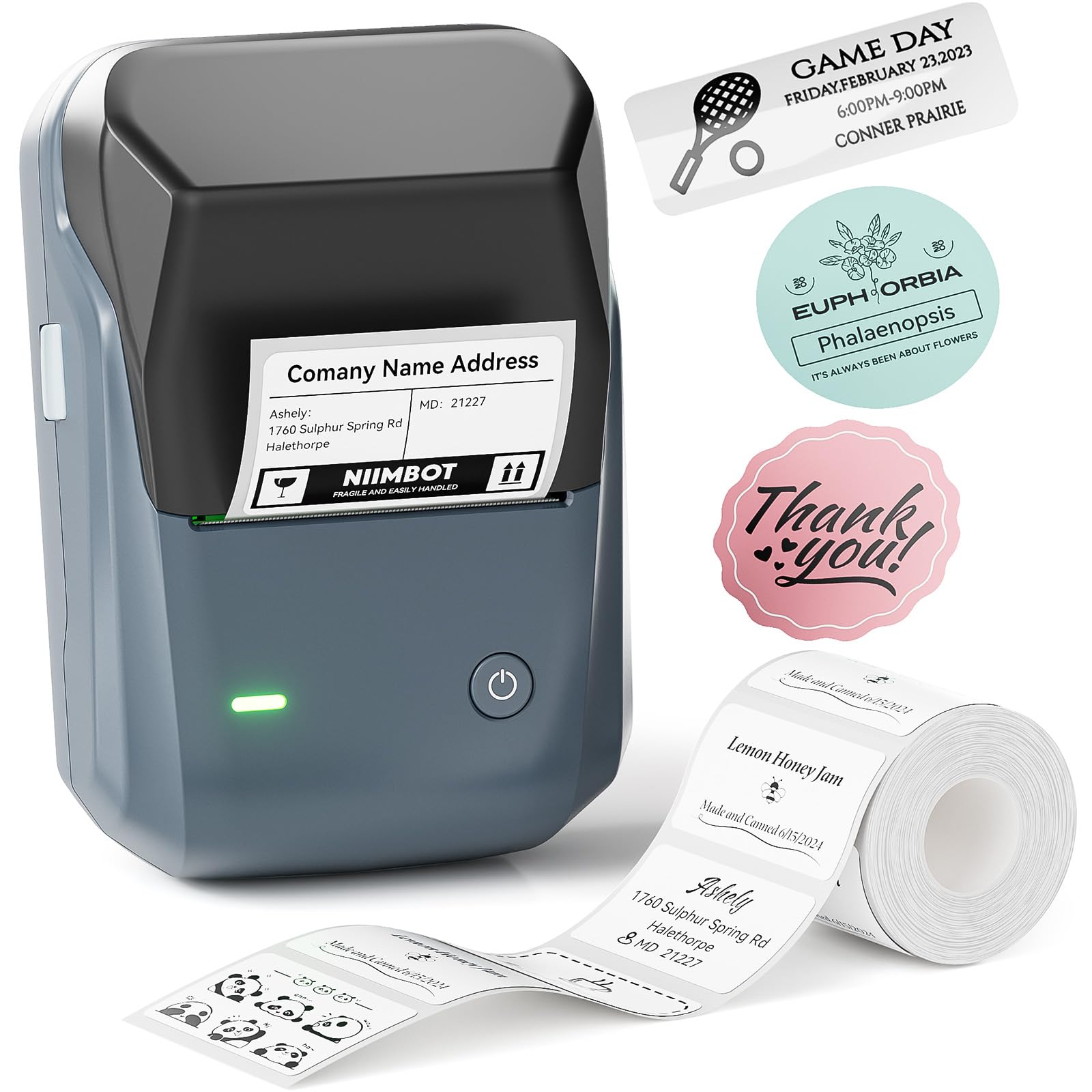 NIIMBOT B1 Label Maker Machine with Tape, Thermal Name Tag Sticker Printer