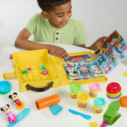 Play-Doh Disney Junior Mickey Mouse Clubhouse Shape a Story Playset, Storage & Travel, Arts & Crafts Preschool Toys for Kids 2+