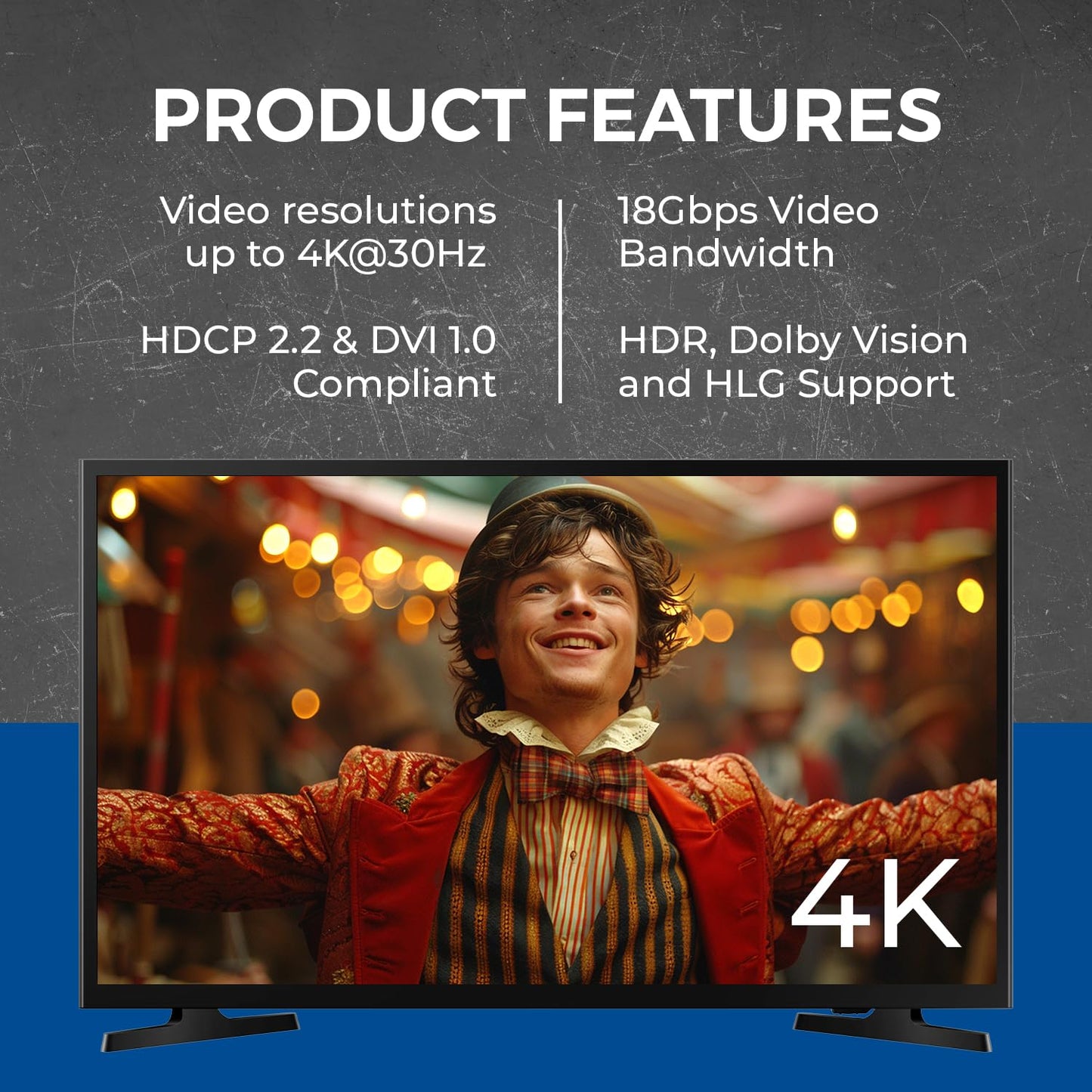 OREI HDMI Splitter 1 in 2 Out - 1x2 HDMI Splitter For TV Mirror Only - Not for Multi Monitors and HDCP Bypass, 1080P @ 60Hz & 4K @ 30Hz Resolutions – Powered HDMI splitter (HD-102) Orei