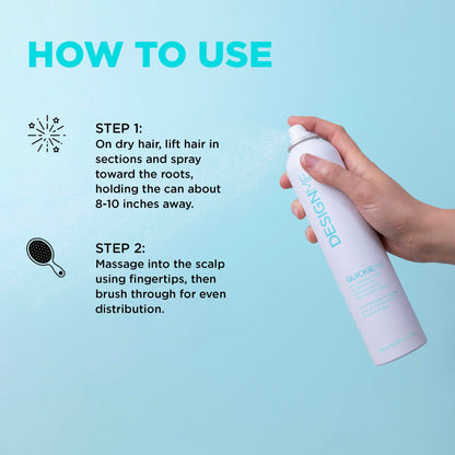 DESIGNME QUICKIE.ME Dry Shampoo Spray | Oil Absorbing | Root Lifting Shampoo for Light Tone, 339mL Design.Me
