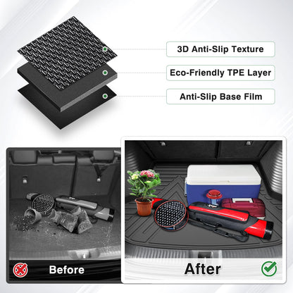Cacartist Floor Mat Cargo Liner Custom Fit for Honda HR-V 2023-2026 2027 (Include Hybrid) HRV Accessories TPE 3D All Weather Floor Liners Trunk Mat Heavy Duty Car Mat Winter Mats 🍁 All In One Marketplace Canada