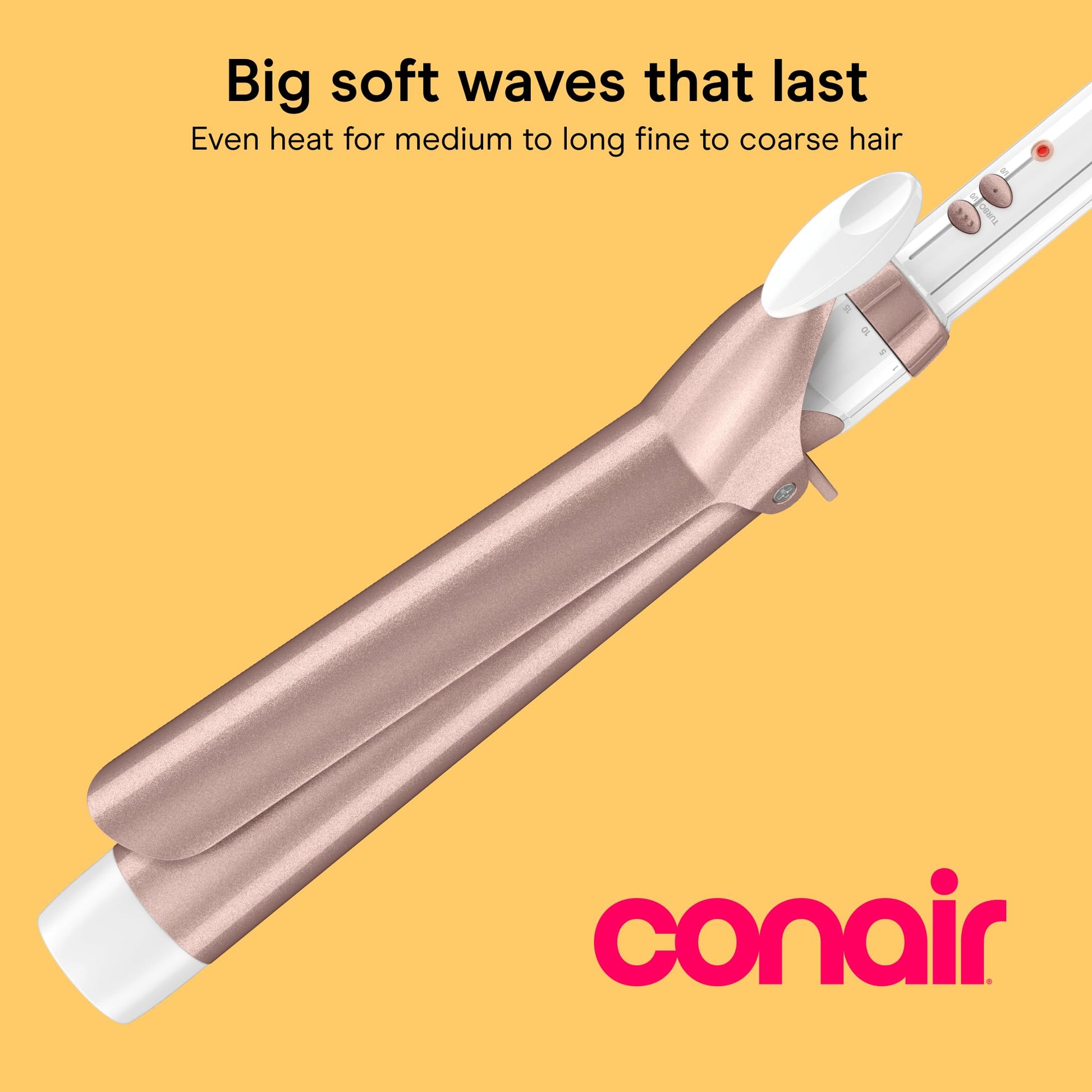 Conair Ceramic Long Barrel XL Curling Iron, 1 ½” Barrel Produces Classic Curls – for use on Medium and Long Hair, Hair Curler