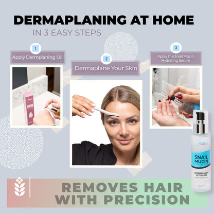 Jasclair Dermaplaning Razor for Women | Exfoliating Facial Razor for Peach Fuzz Removal & Smooth Skin | Precision Blade for Eyebrows & Face | Gentle At-Home Exfoliation Tool | Foldable, Reusable - Available at All In One Marketplace Canada