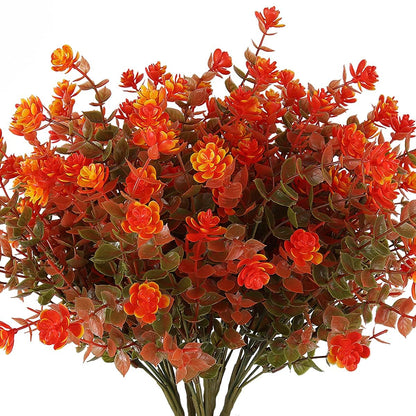 RECUTMS Artificial Fall Mums Flowers No Fade Faux Autumn Plants Outdoor 8Pc 🍁 All In One Marketplace Canada
