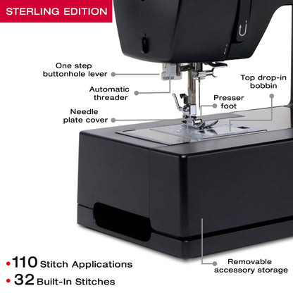 SINGER® 4432 Sterling High Speed Heavy Duty Sewing Machine + Accessory Kit Singer
