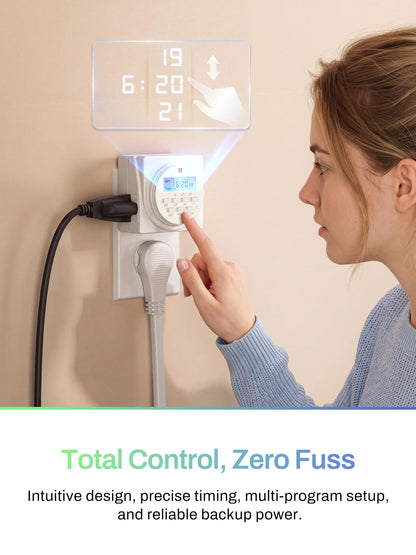 BN-LINK Indoor 7-Day Programmable Digital Timer Outlet, 2 Outlets, 2 Pack 🍁 All In One Marketplace Canada