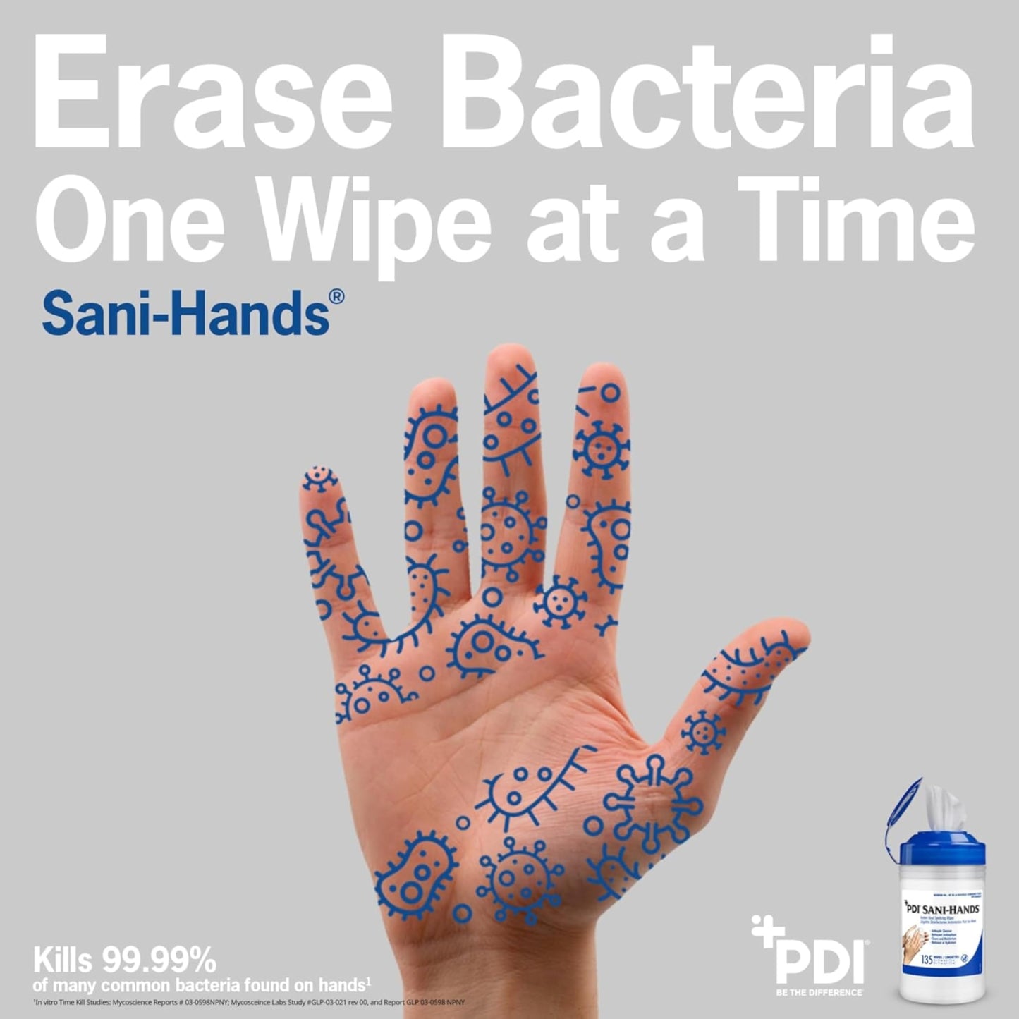 Sani-Hands Hand Sanitizer Wipes, Ethyl Alcohol Wipes Individually Wrapped with Aloe and Vitamin E, Hand Sanitizer Travel, Home, Outdoor Use, 5 in x 8 in, 100 Wipes, 1 Pack - Available at All In One Marketplace Canada
