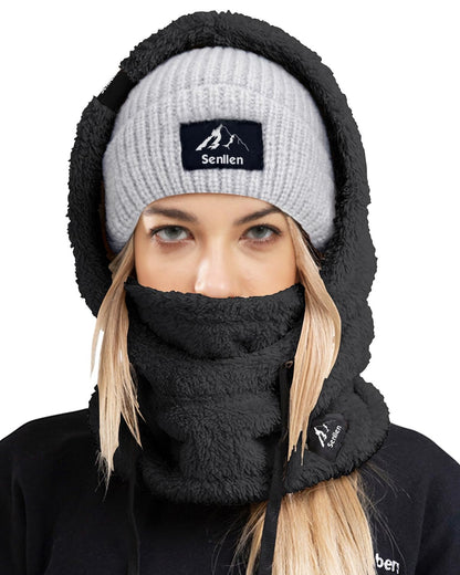 Senllen Balaclava Cold Weather Fleece Ski Mask Winter Thermal Sherpa Hood 🍁 All In One Marketplace Canada