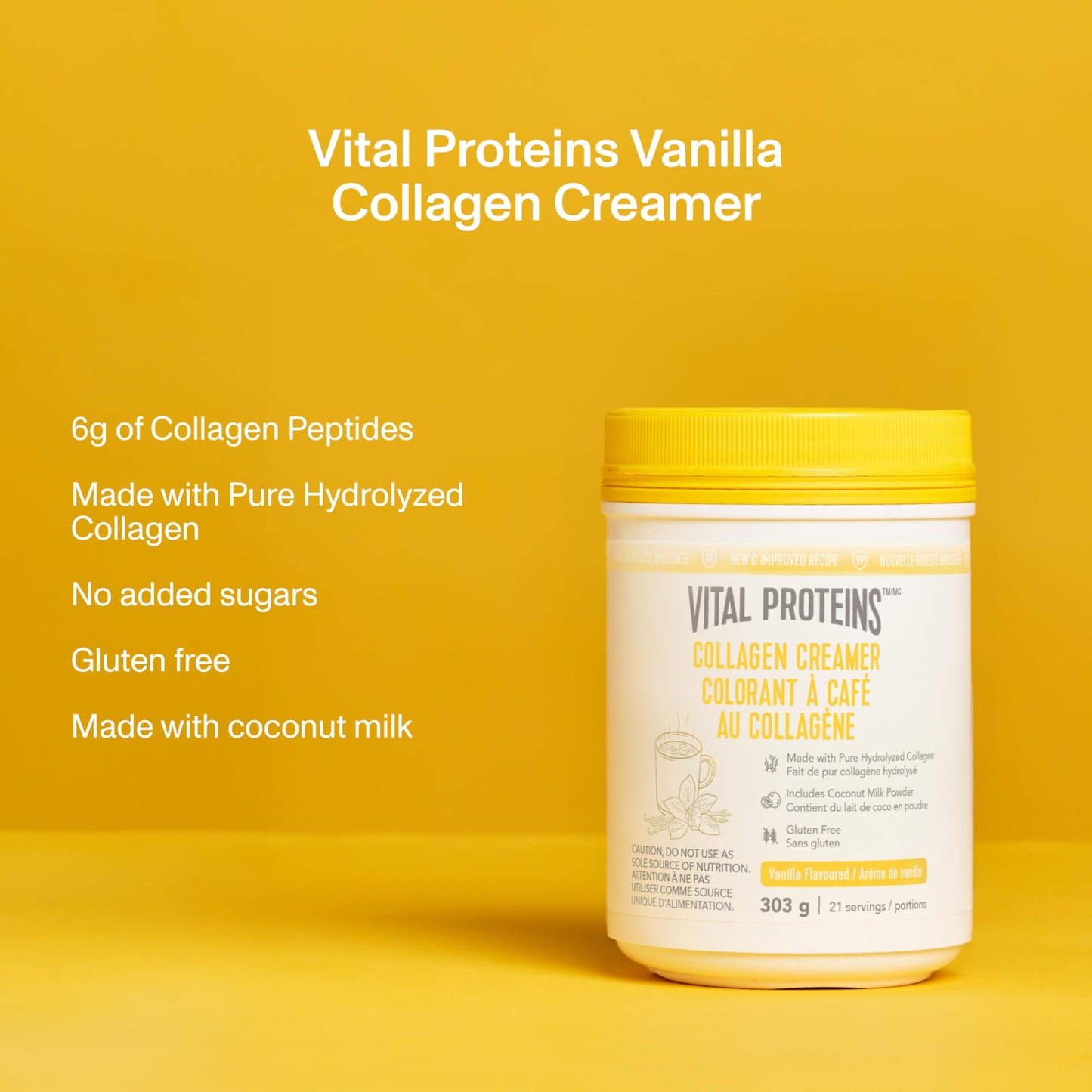 VITAL PROTEINS Collagen Creamer, Vanilla-flavoured, 303 g Vital Proteins