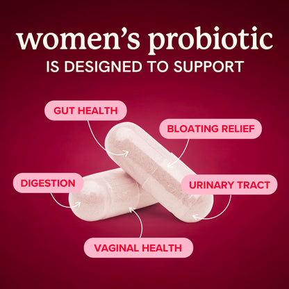 Womens Probiotic with Cranberry | 50 Billion CFU for Gut Health, Bloating Relief & Digestive Support | With Cranberry for Vaginal Health | Gut Health Supplements for Women | Made in Canada | 60 Ct. - Available at All In One Marketplace Canada