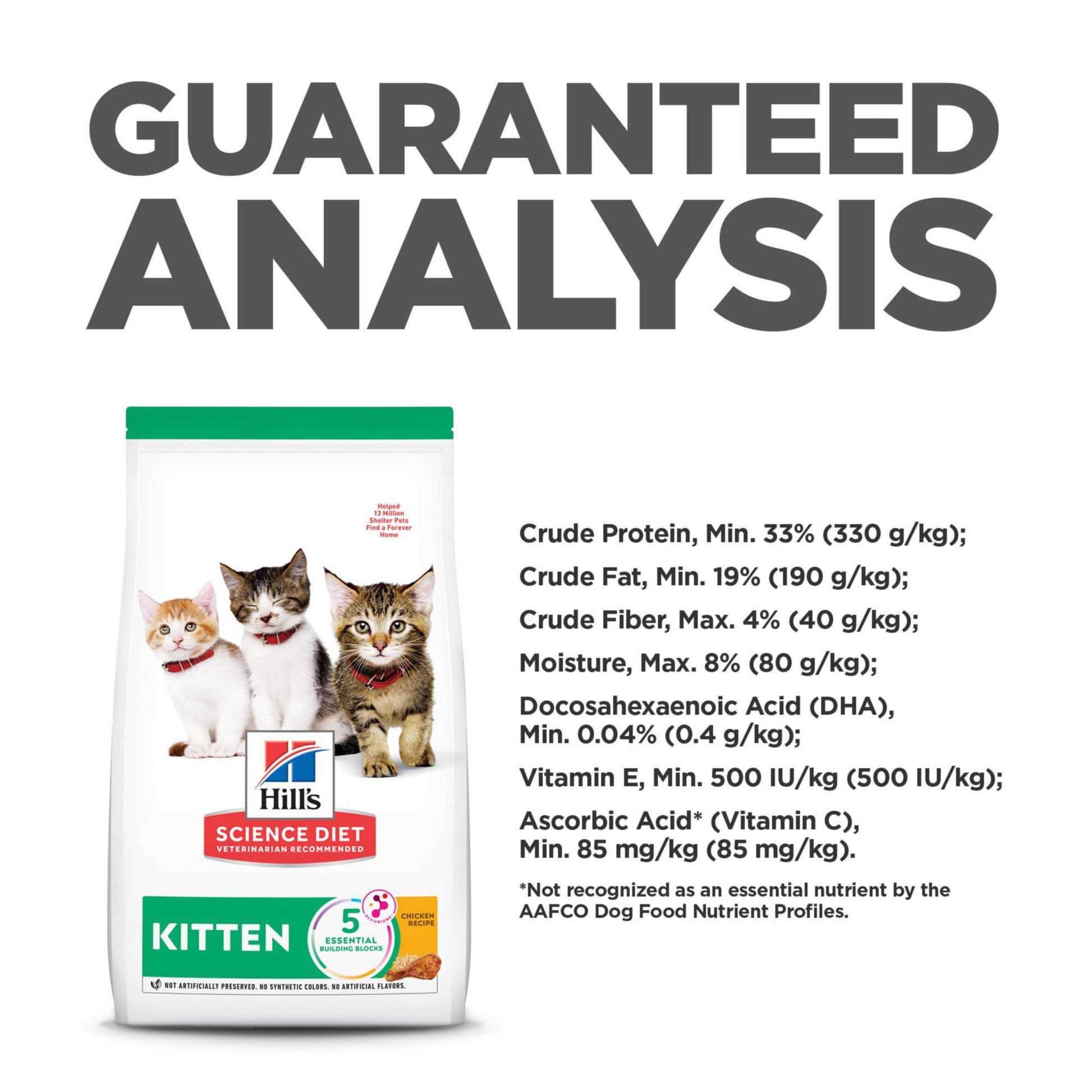 Hill's Science Diet Kitten Dry Cat Food, Chicken Recipe, 7 lb Bag Hill's Science Diet