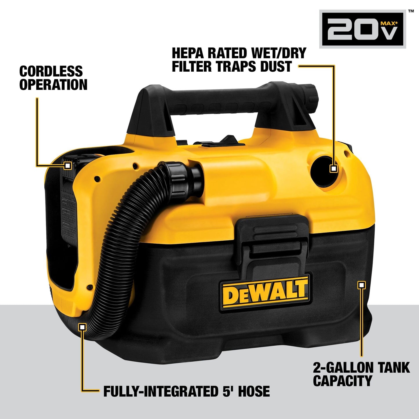 DEWALT 20V MAX Wet-Dry Vacuum, Cordless (DCV580H) 🍁 All In One Marketplace Canada