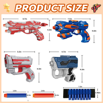 Kasebro 4 Pack Blaster Set for Kids Team Battle with 80 Darts & Wrist Bands 🍁 All In One Marketplace Canada