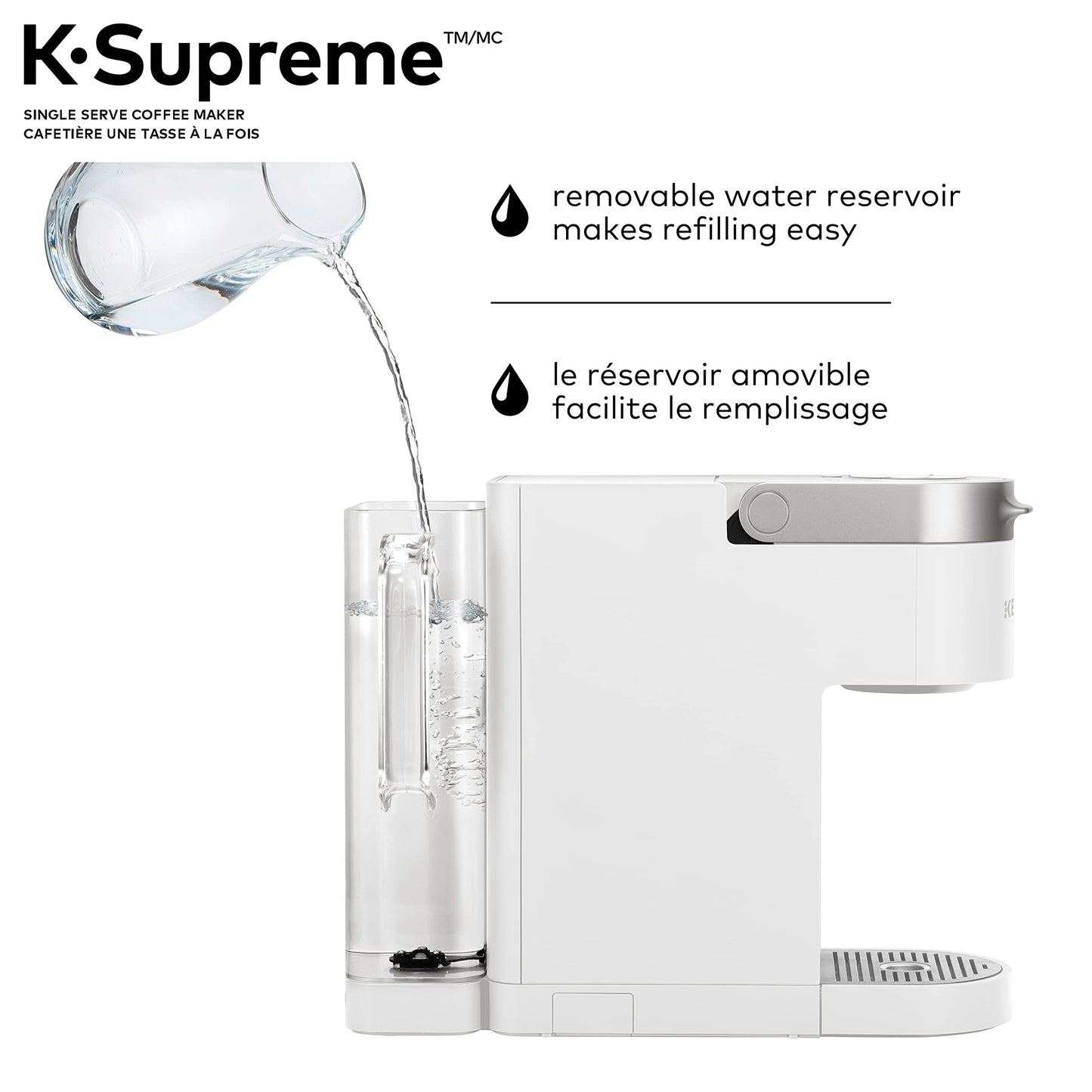 Keurig K-Supreme Single Serve K-Cup Pod Coffee Maker, With MultiStream Technology, White