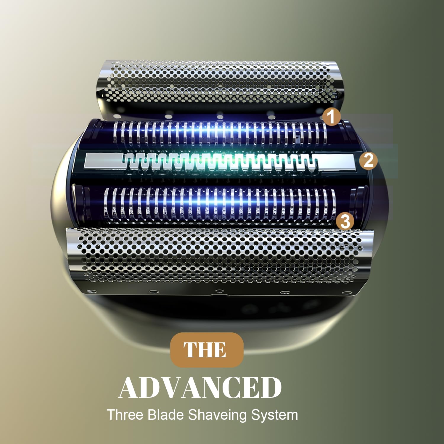 Tulzim Electric Foil shaver For Men: Portable electric razor for Beard/Face - 𝟑 𝐅𝐥𝐨𝐚𝐭𝐢𝐧𝐠 𝐁𝐥𝐚𝐝𝐞 LED Display USB-C Fast Rechargeable - 𝐈𝐏𝐗𝟕 𝐖𝐚𝐭𝐞𝐫𝐩𝐫𝐨𝐨𝐟 for Travel & Home - Light grey - Available at All In One Marketplace Canada
