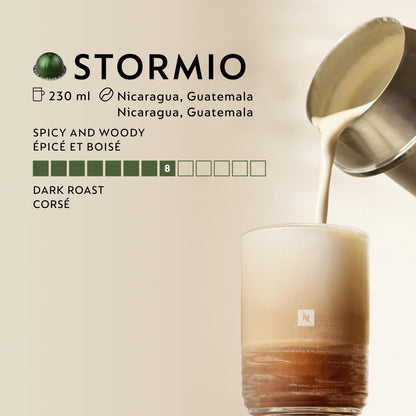 Nespresso Vertuo Stormio Coffee Pods, Dark Roast, Intensity 8, 60 Pods
