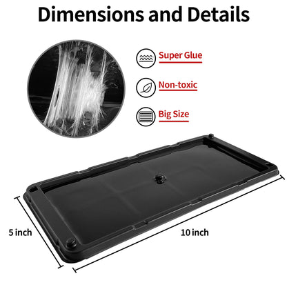 LULUCATCH Mouse Glue Traps 12 Pack, Larger & Heavier Plastic Sticky Glue Traps with Extra-Strong Adhesive for Mice, Rats, Sticky Mouse Trap for Indoor Use, Easy to Set.
