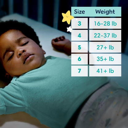 Pampers ZZZ Overnight Diapers, Size 6, Nighttime Protection Disposable Baby Diaper, 1 Pack (Count of 42)