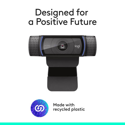 Logitech C920x HD Pro PC Webcam, Full HD 1080p/30fps Video, Clear Audio, HD Light Correction, Works with Microsoft Teams, Google Meet, Zoom, Nintendo Switch 2’s New GameChat Mode, Mac/Tablet- Black
