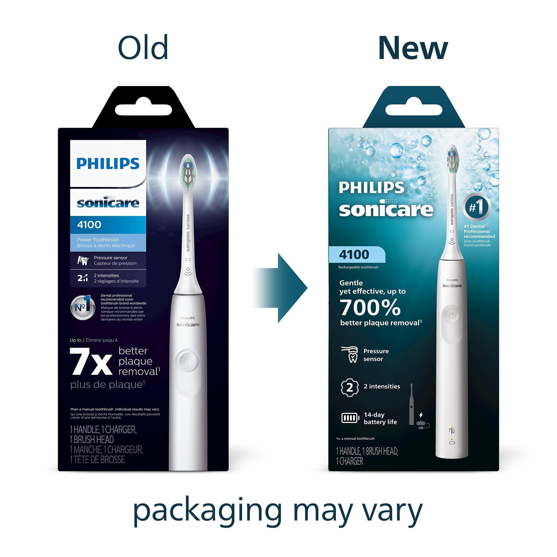 Philips Sonicare 4100 Power Toothbrush, Rechargeable Electric Toothbrush with Pressure Sensor, White HX3681/23