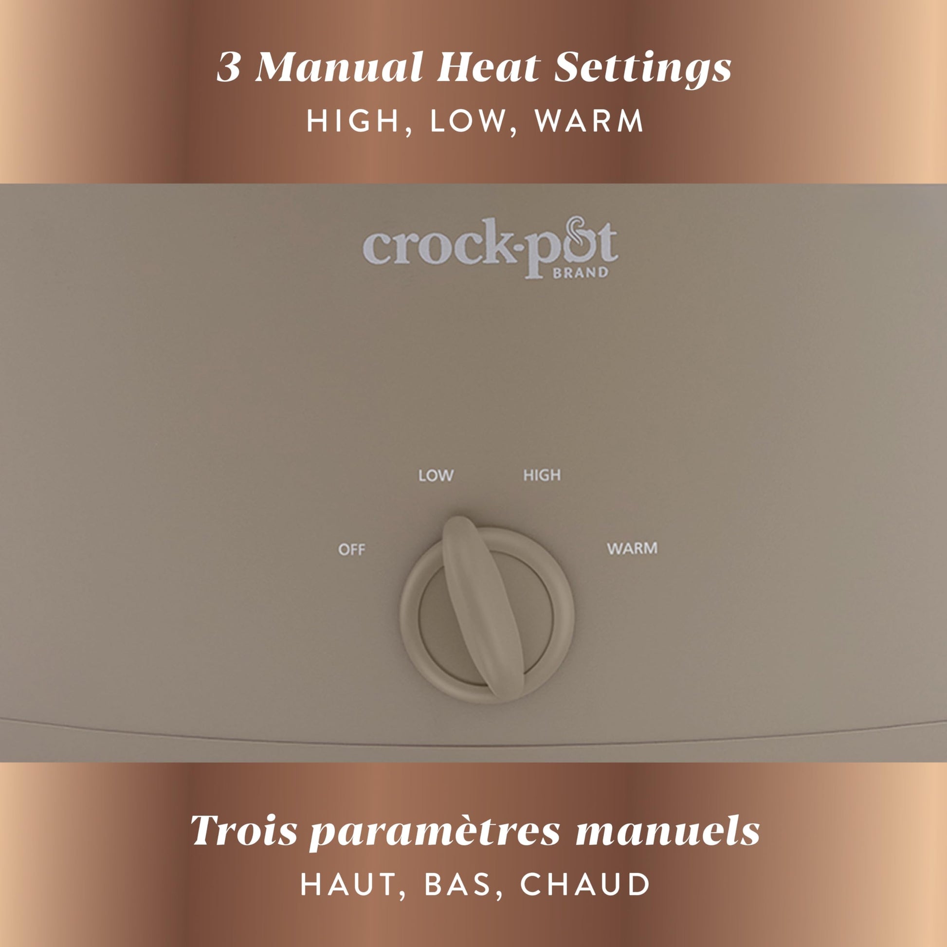 Crock-Pot Design Series 6-Quart Manual Slow Cooker, Alpaca Brown Crock-Pot