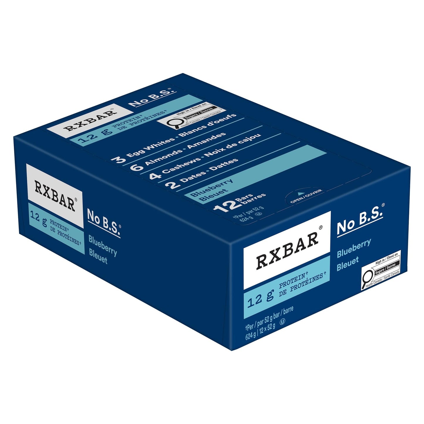 RXBAR Blueberry Protein Bar – 12 Pack (52g each)