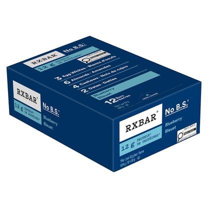 RXBAR Blueberry Protein Bar – 12 Pack (52g each)