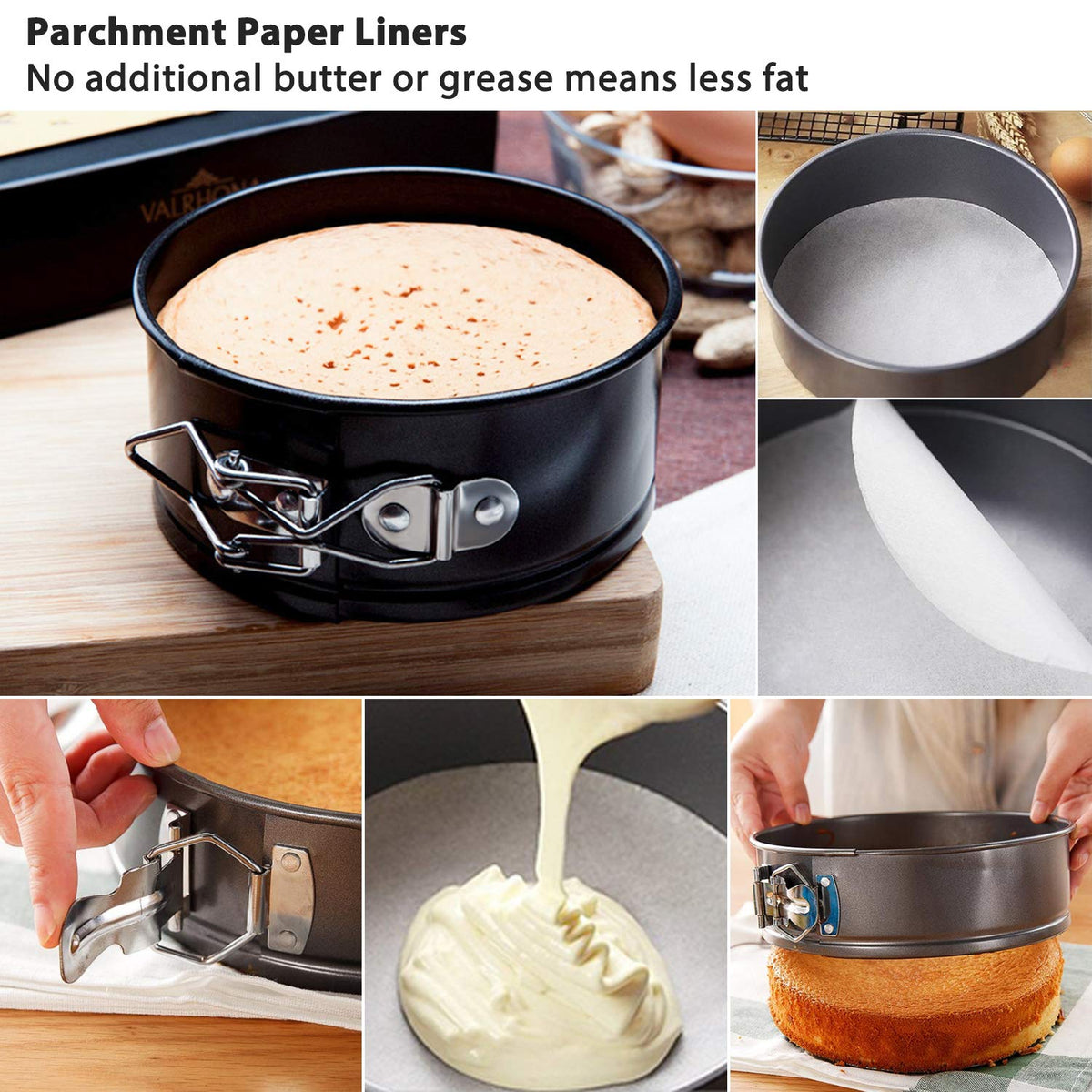 MASSUGAR 4 Inch Springform Pan 4 Pack Mini Cake Pan Cheesecake Pan 🍁 All In One Marketplace Canada