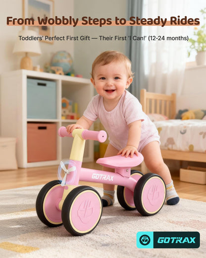 Gotrax Baby Balance Bike, 7" Silent Wheels, First Gift for Toddlers 1-2 Gotrax