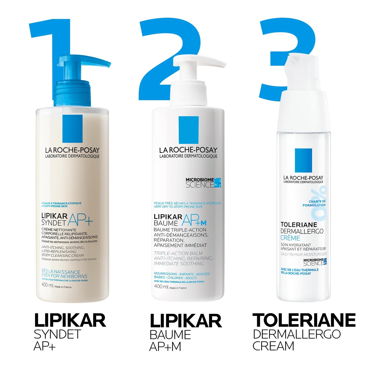 La Roche-Posay Body Wash, Lipikar Syndet AP+ Anti-Itch Body Wash For Eczema-prone Skin with Shea Butter & Niacinamide, Fragrance Free, Suitable for Sensitive Skin, 400ml - Available at All In One Marketplace Canada