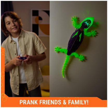 HEX Bots Glow-in-the-Dark Wall Crawler Gecko Remote Control Toy