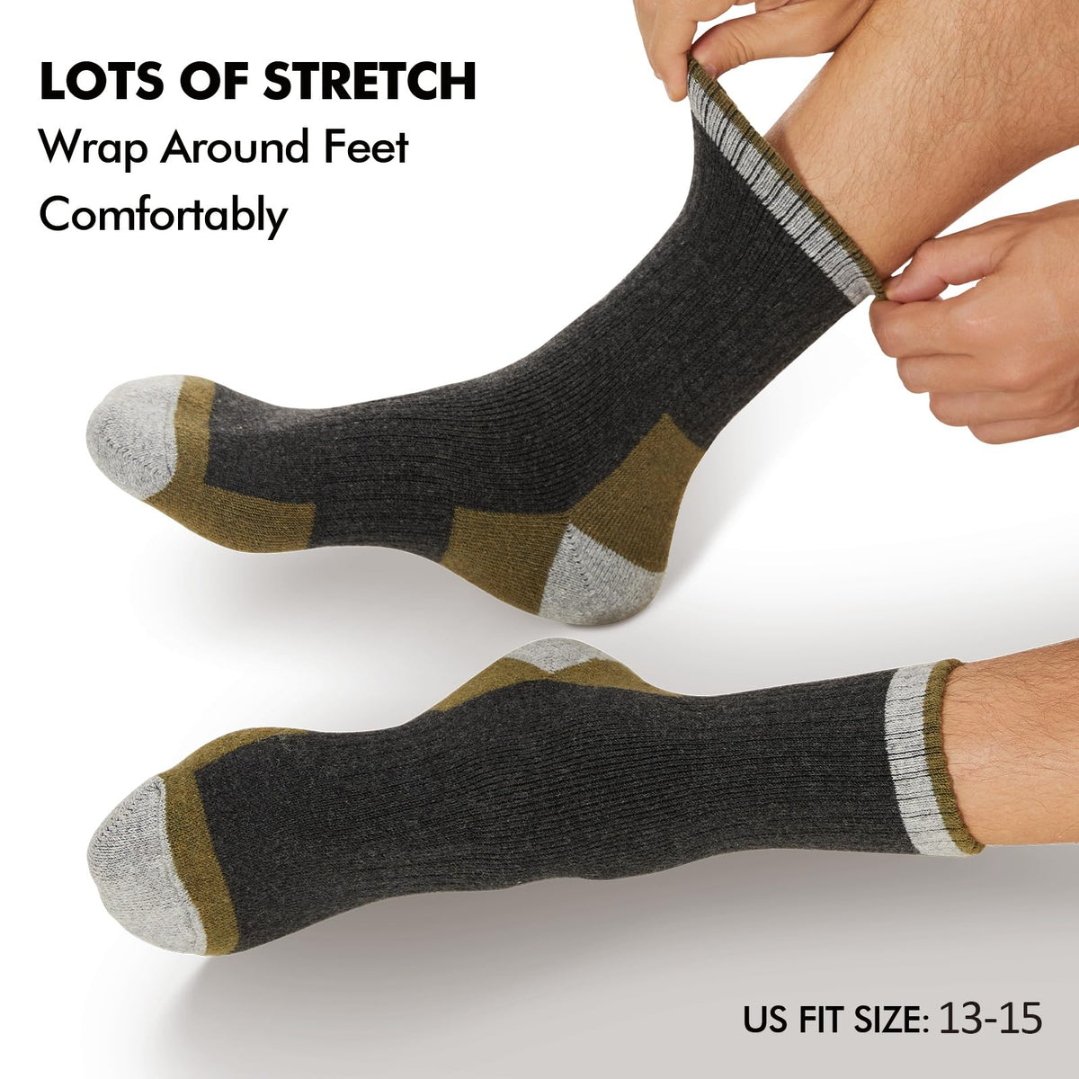 YUVFEHY 5 Pairs Merino Wool Socks for Men Extra Thick for Winter Hiking 🍁 All In One Marketplace Canada