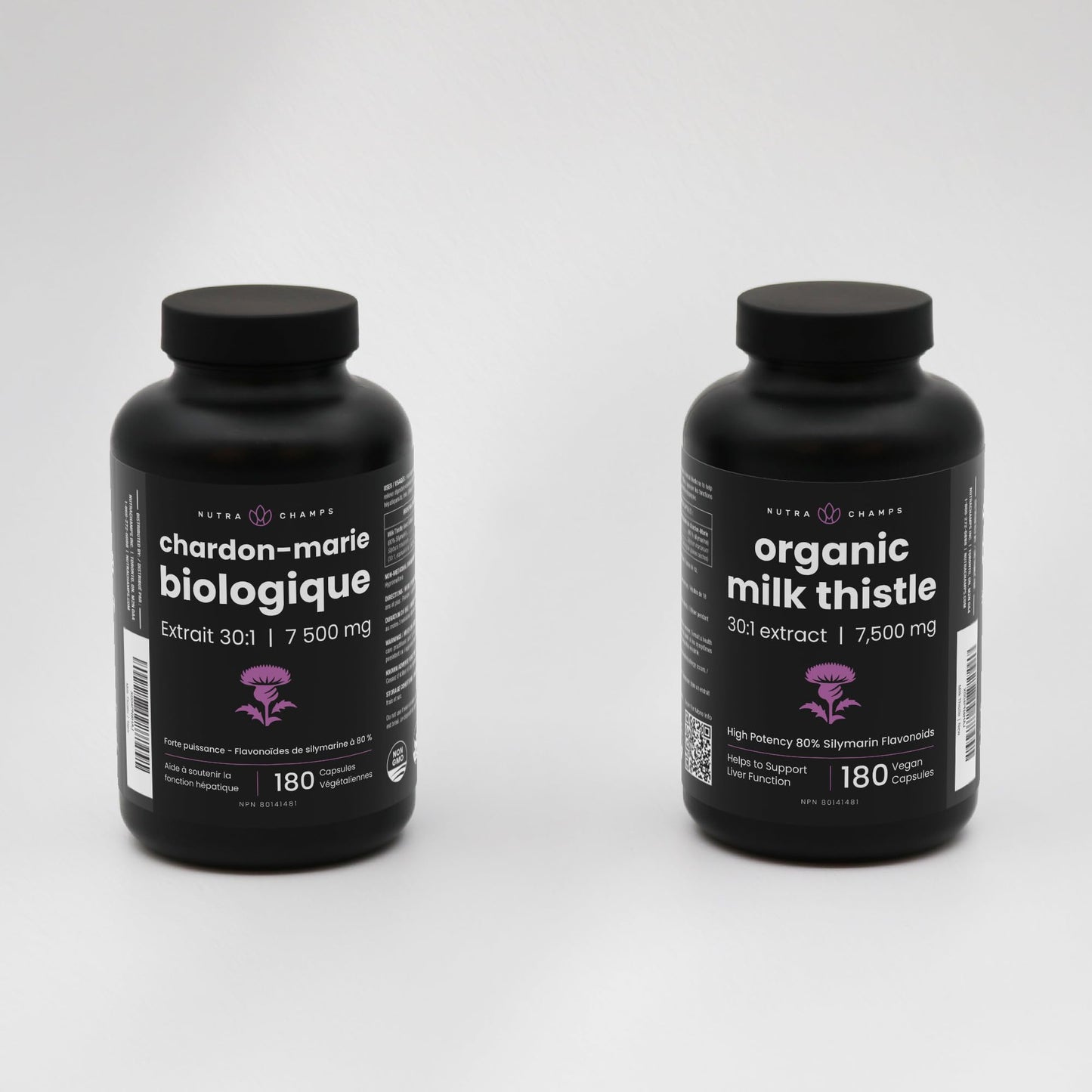 Milk Thistle Capsules – High Potency 30:1 Extract (7,500 mg Equivalent) with 80% Silymarin – Premium Liver Support Supplement for Healthy Flush & Detox – Vegan, Non-GMO – 180 Count - Available at All In One Marketplace Canada