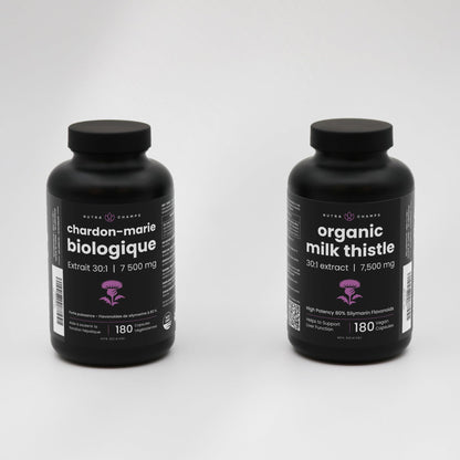 Milk Thistle Capsules – High Potency 30:1 Extract (7,500 mg Equivalent) with 80% Silymarin – Premium Liver Support Supplement for Healthy Flush & Detox – Vegan, Non-GMO – 180 Count - Available at All In One Marketplace Canada