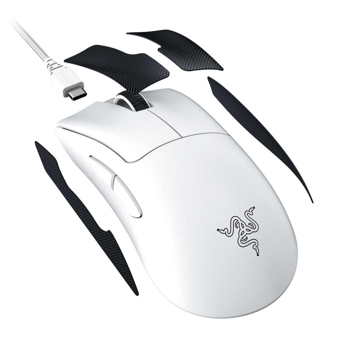 Razer DeathAdder V3 Pro Wireless Gaming Mouse, 64g, 90 Hr Battery, White