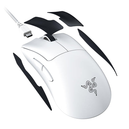 Razer DeathAdder V3 Pro Wireless Gaming Mouse, 64g, 90 Hr Battery, White