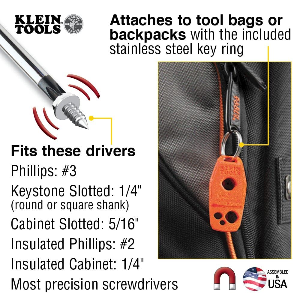 Klein Tools MAG2 Demagnetizer/Magnetizer for Screwdriver Bits and Tips, Makes Tools Magnetic, Home Improvement, Rare-Earth Magnet