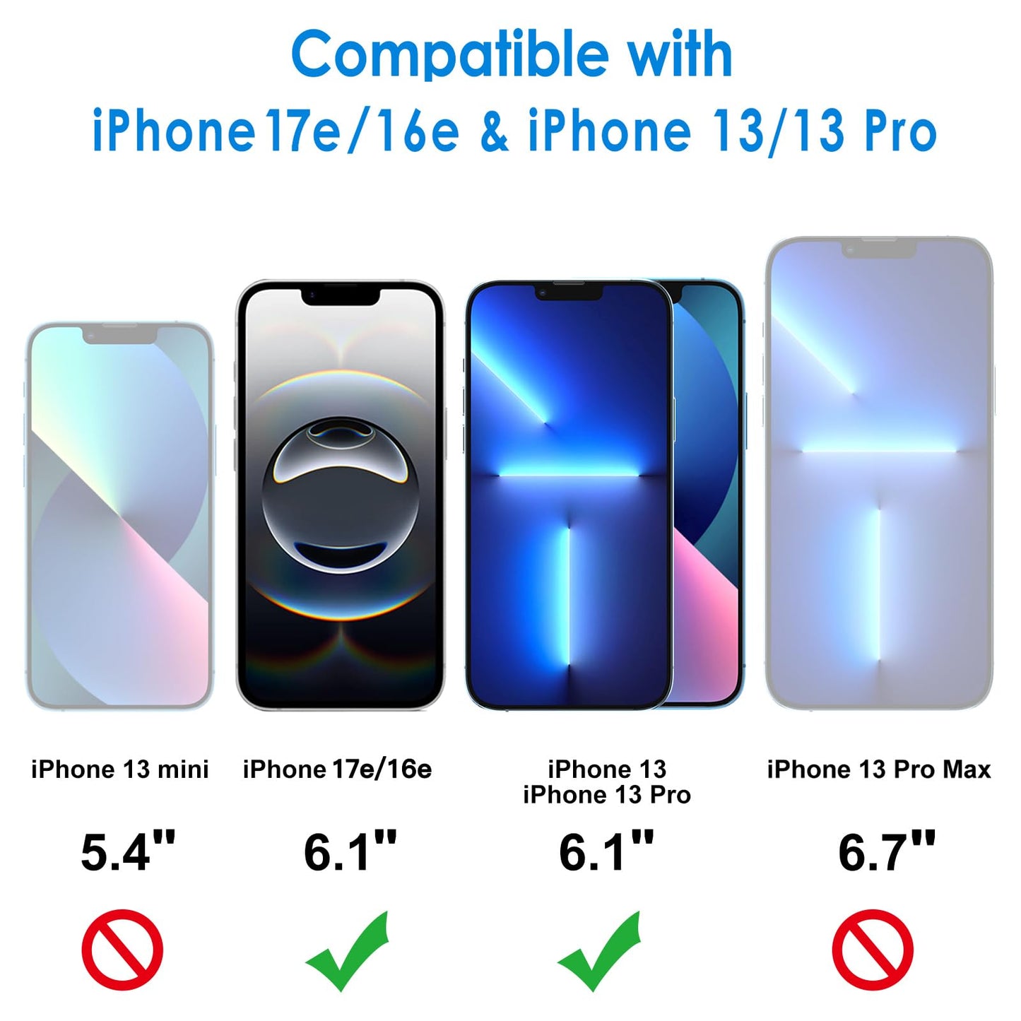 JETech Privacy Screen Protector for iPhone 17e (2026) / iPhone 16e / iPhone 13/13 Pro, Anti Spy Tempered Glass Film, 6.1-Inch Display, 2-Pack