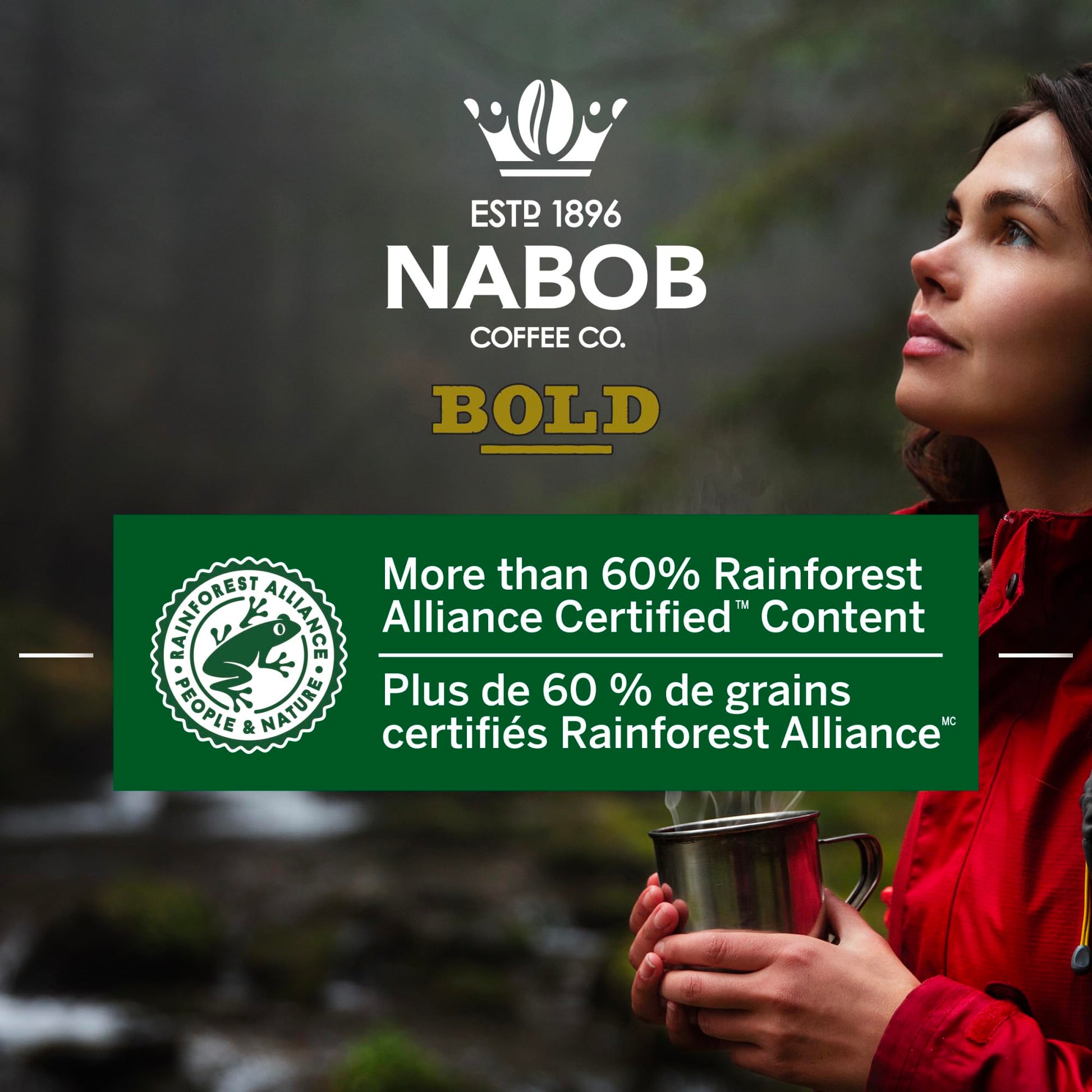 Nabob Bold Full City Dark 100% Compostable Pods, 56 Pods - Available at All In One Marketplace Canada